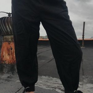 ASOS Black Cargo Pants w/ Ankle Cuffs